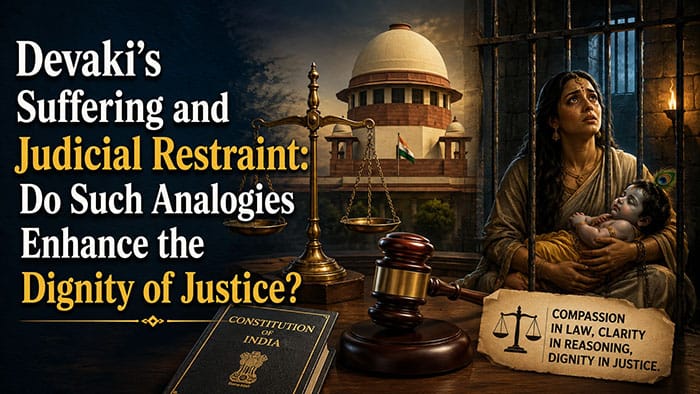 Devaki's Suffering and Judicial Restraint: Do Such Analogies Enhance the Dignity of Justice? 1 devaki suffering